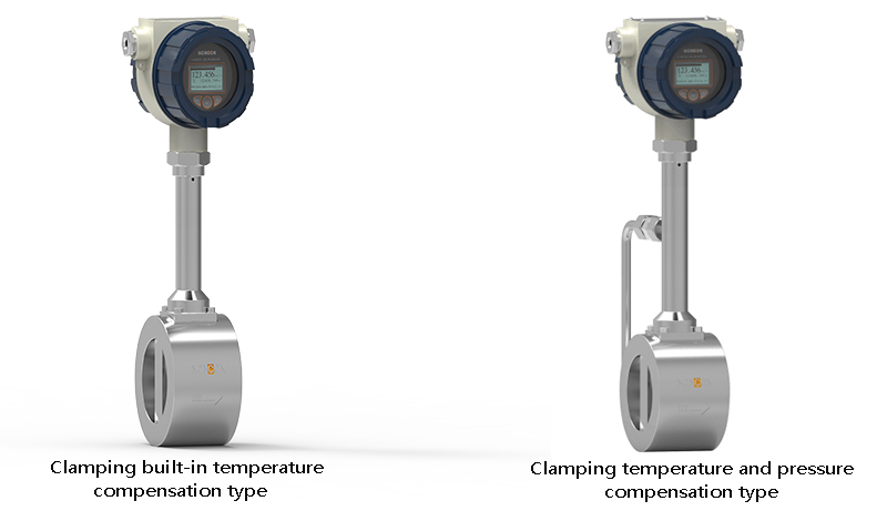 1、Clamped multivariate vortex flowmeter