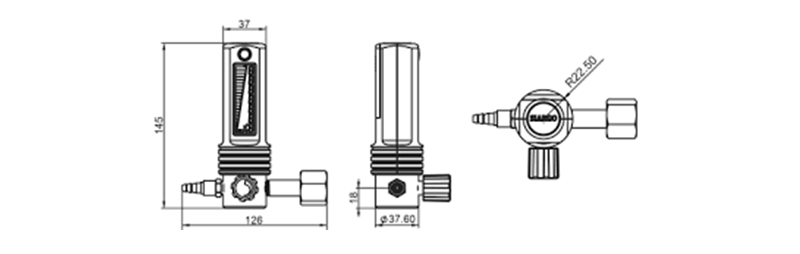 Smart Gas Cylinder Meters Size