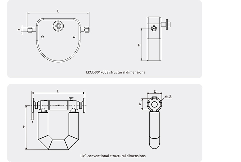 Mass flowmeter dimensions 2