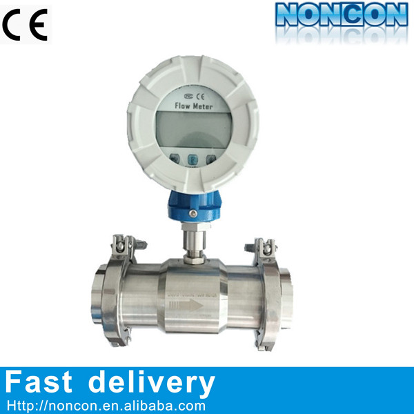 sanitary liquid turbine flow meter 