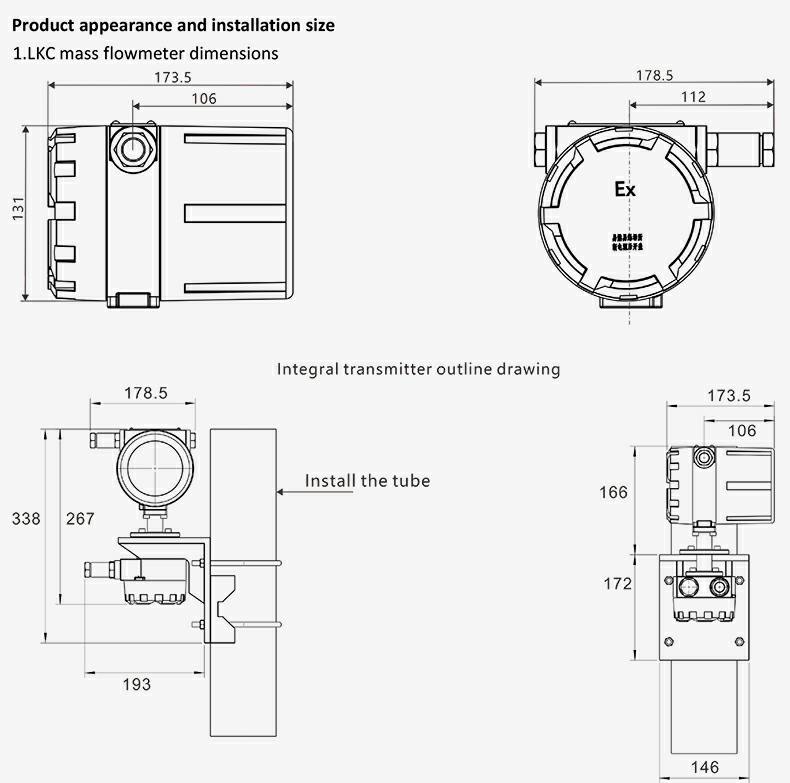 coriolis installation size 